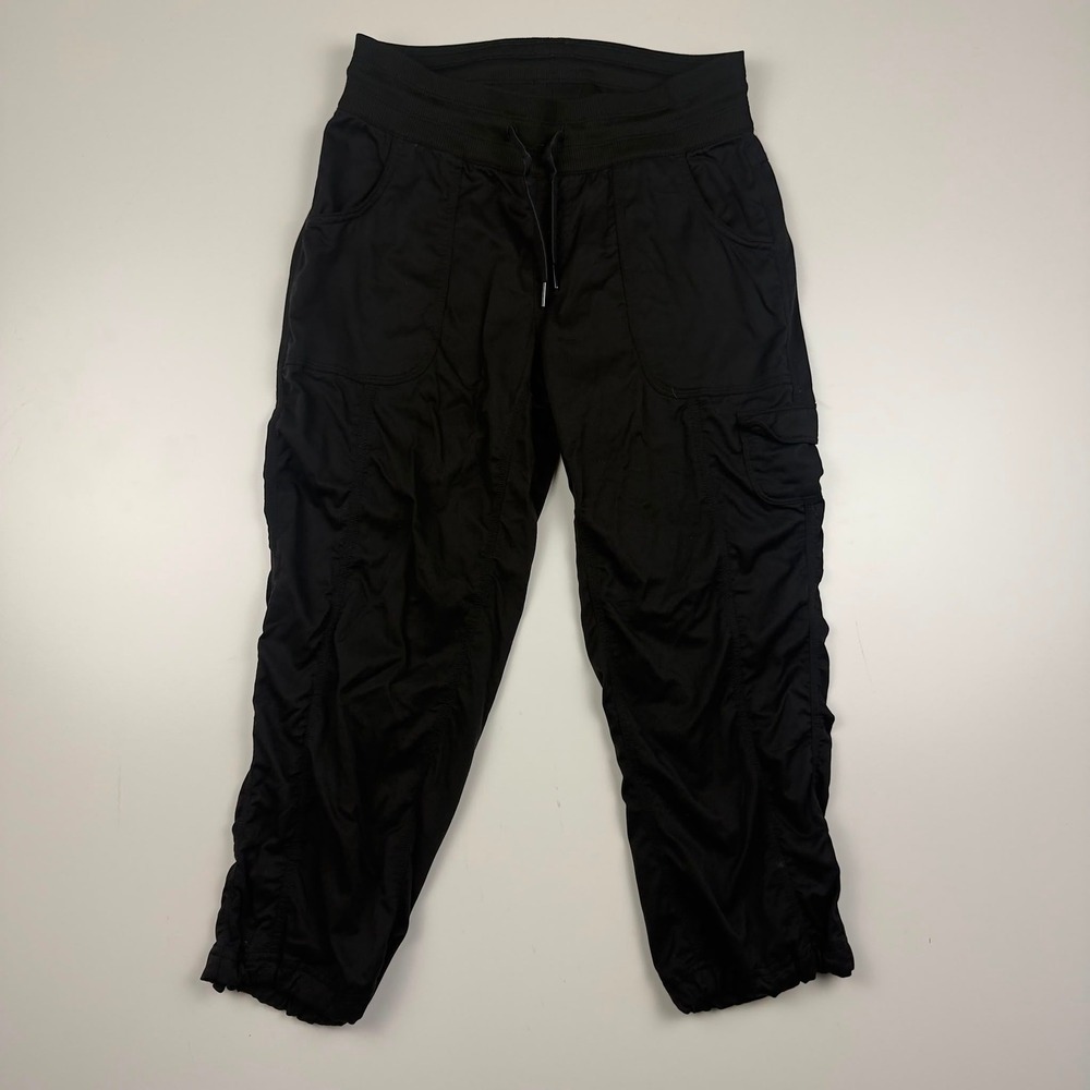 The North Face Cargo Capri Hiking Pants Black Drawstring Women's Small